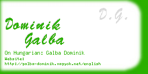dominik galba business card